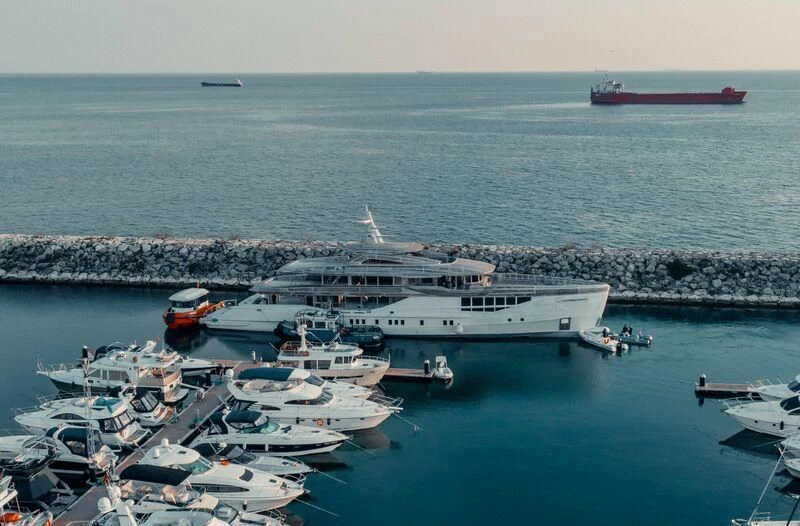 a ship in the water aboard ETERNAL SPARK Yacht for Sale