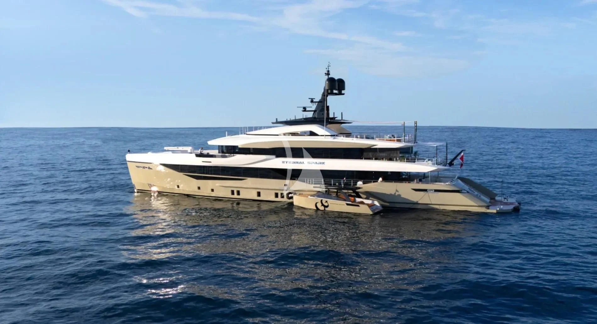 a boat in the water aboard ETERNAL SPARK Yacht for Sale
