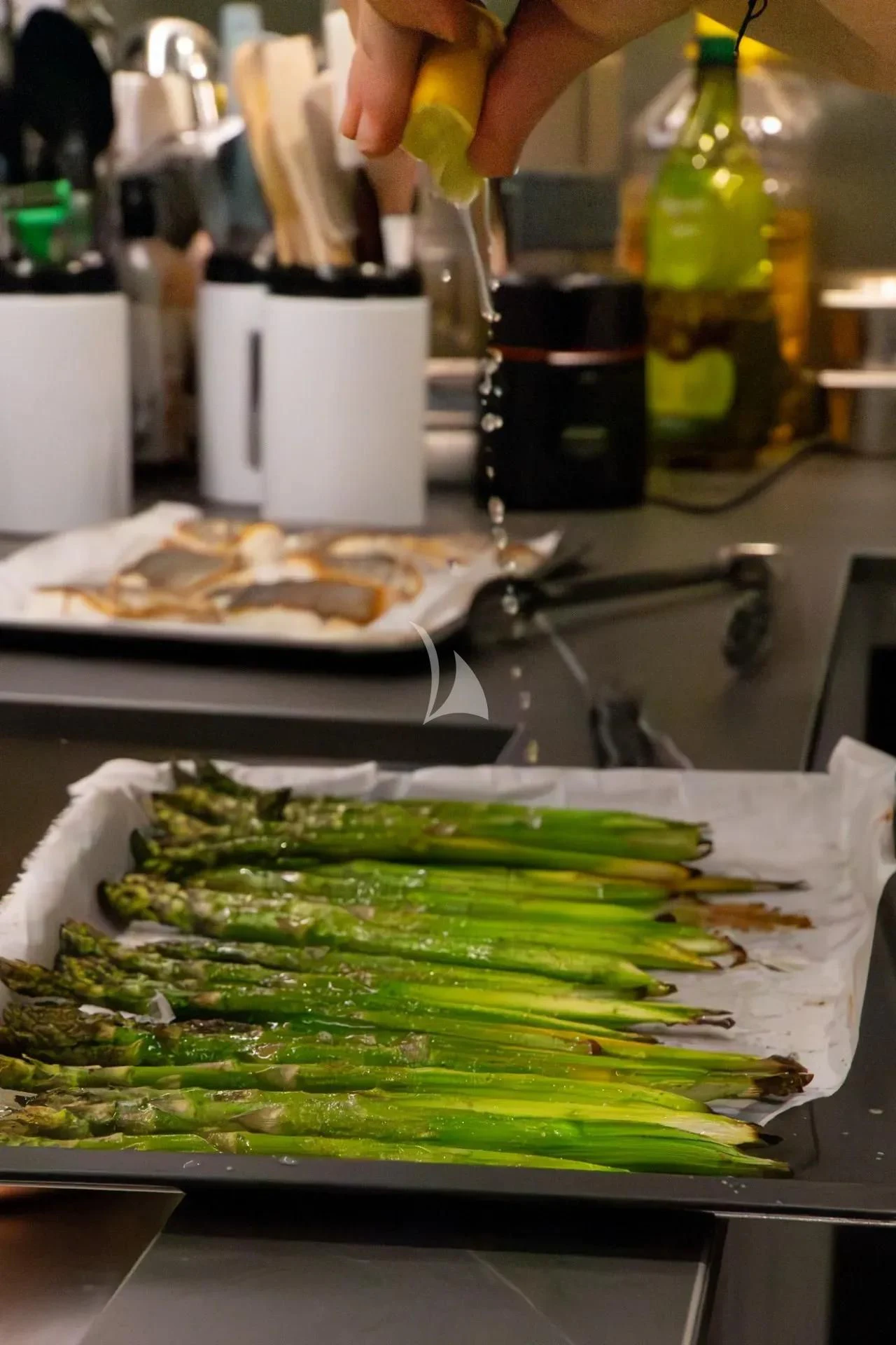 a person making a pizza aboard ETERNAL SPARK Yacht for Sale