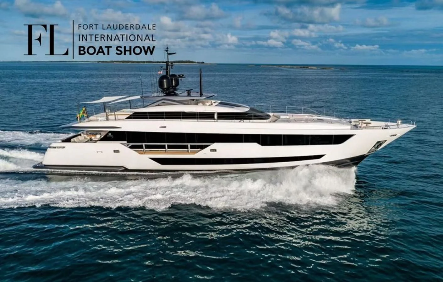 a white boat in the water aboard CARMA Yacht for Sale