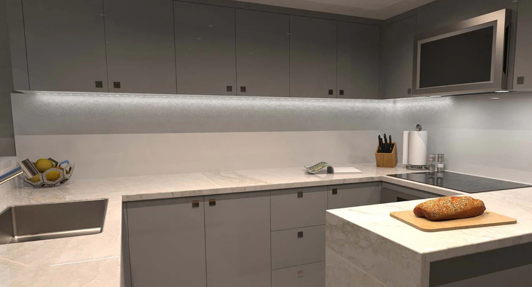 a kitchen with a microwave oven and a toaster on a counter aboard DRINKABILITY Yacht for Sale