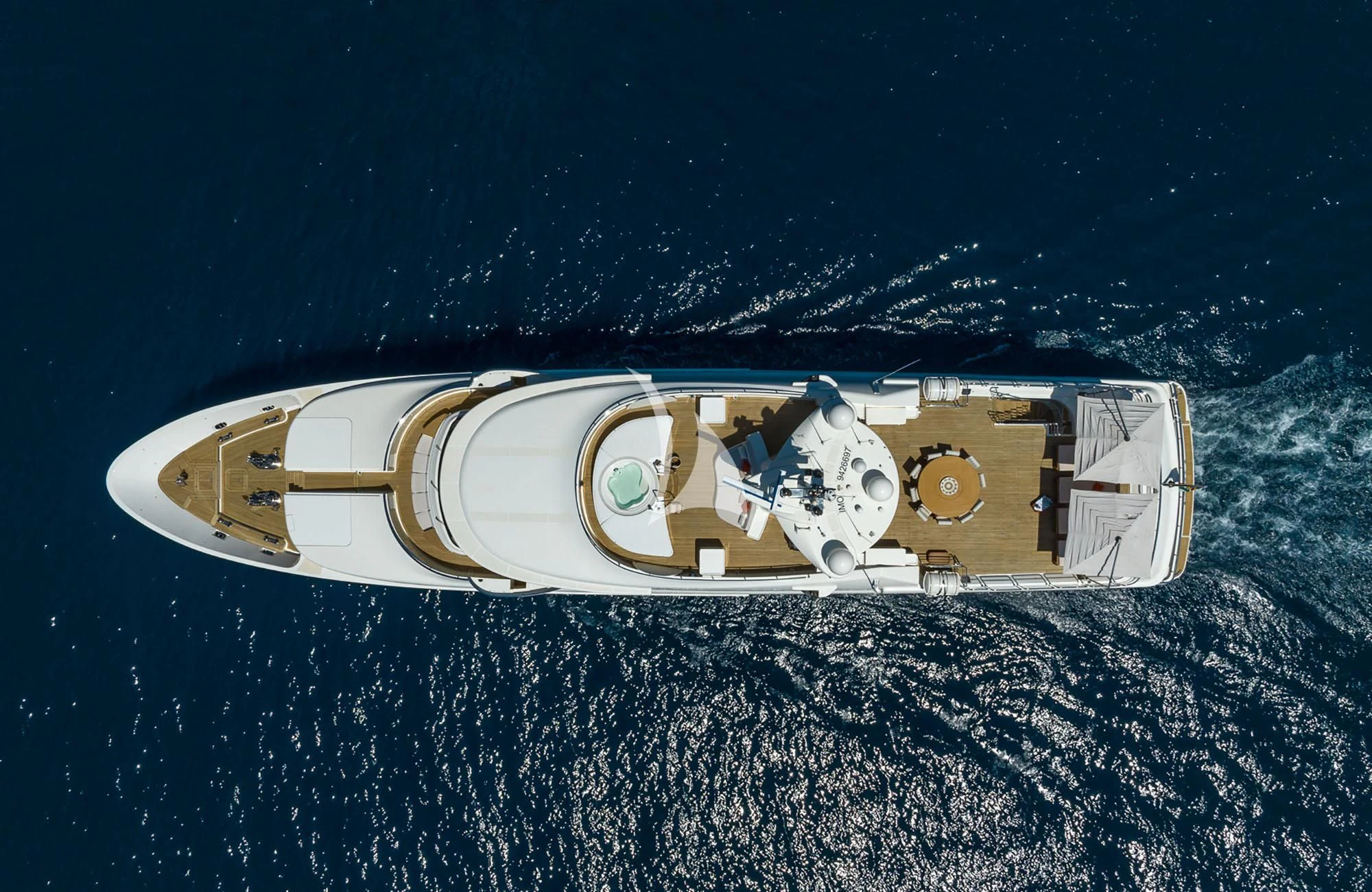 a space ship in space aboard LADY I Yacht for Charter