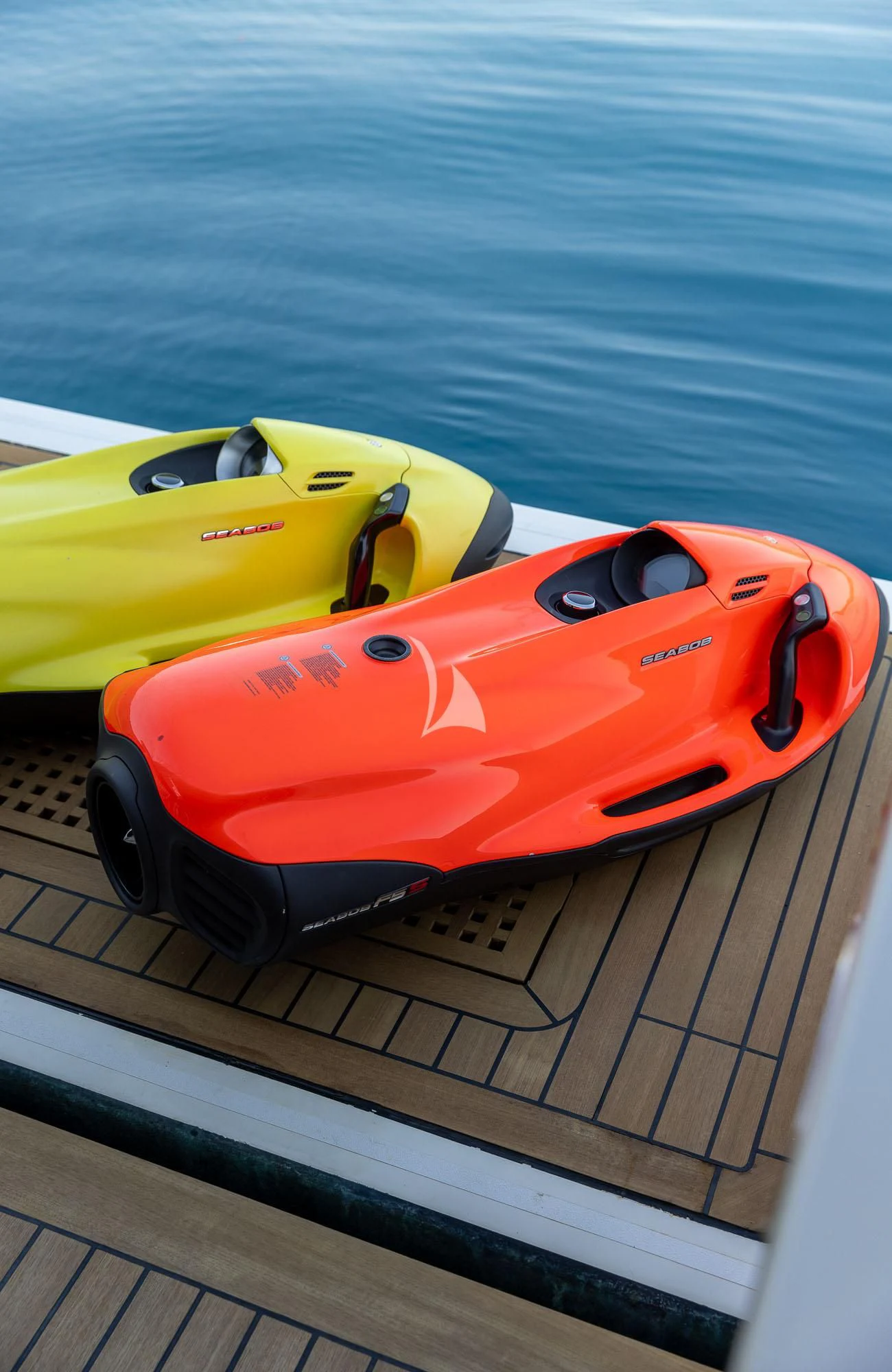 a toy car on a boat aboard LADY I Yacht for Charter