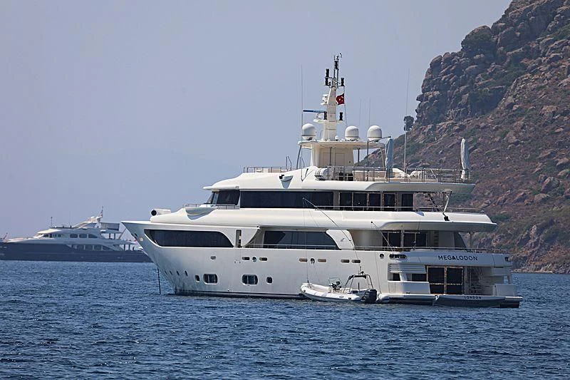 a white yacht in the water aboard LADY I Yacht for Charter