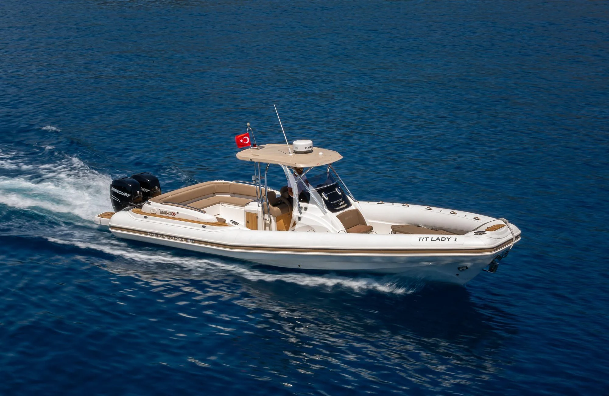 a boat on the water aboard LADY I Yacht for Charter