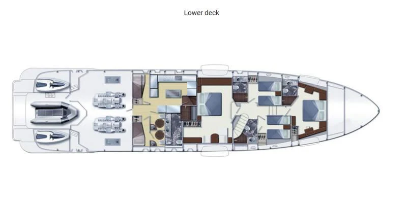 diagram aboard EROSSEA Yacht for Sale