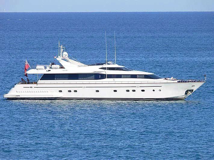 a white yacht in the water aboard SYNERGY Y Yacht for Sale