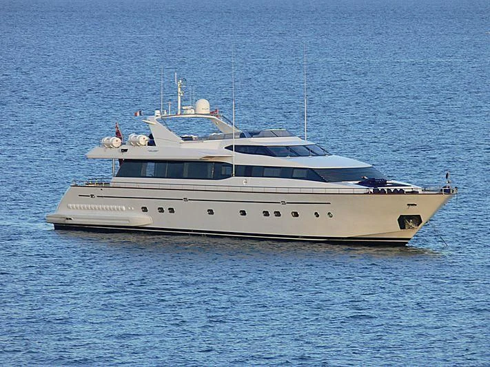 a large white boat in the water aboard SYNERGY Y Yacht for Sale