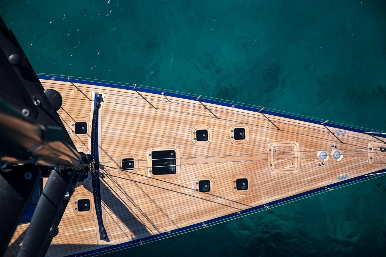 a close-up of a wooden instrument aboard INTI CUBE Yacht for Sale