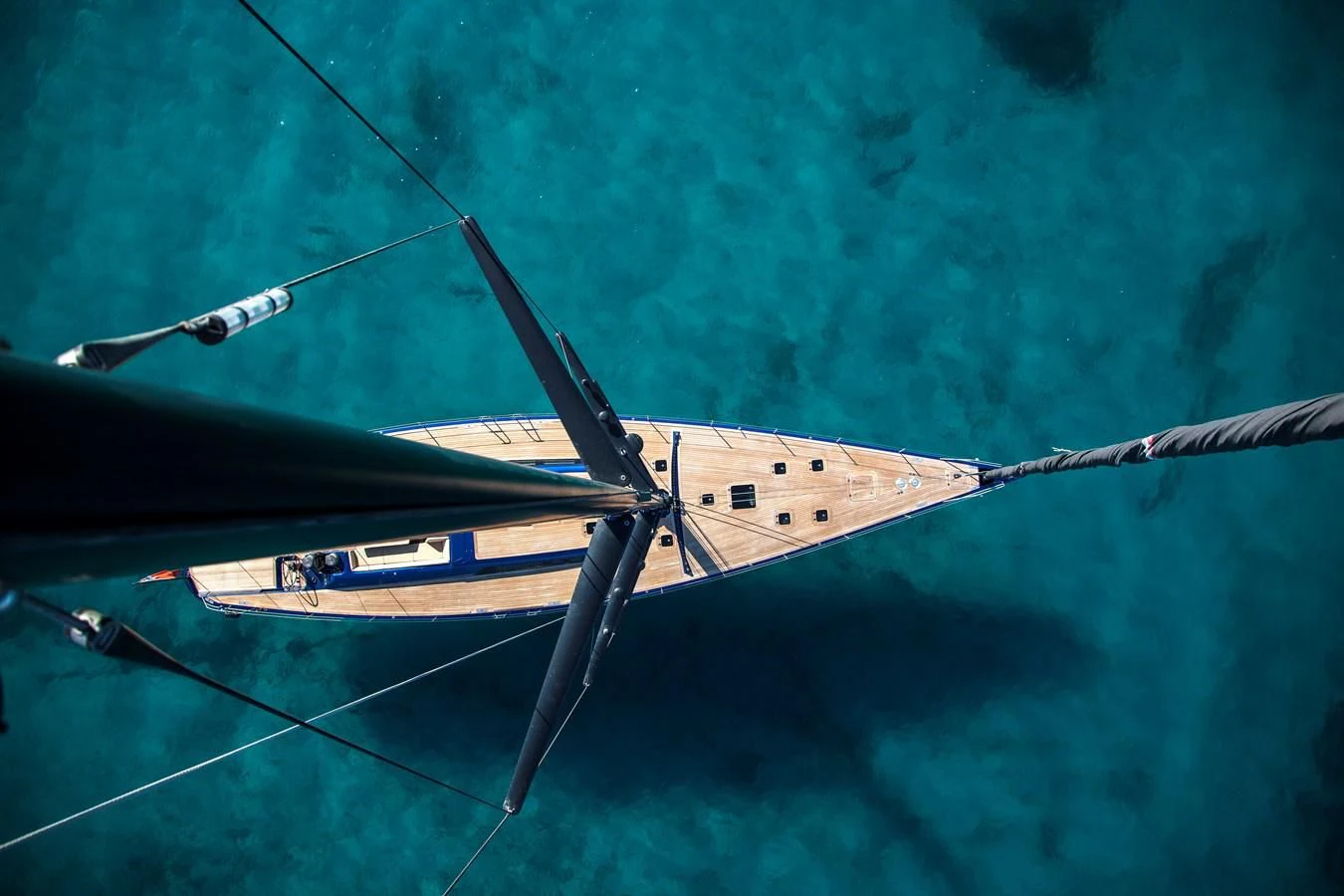 a plane flying over water aboard INTI CUBE Yacht for Sale