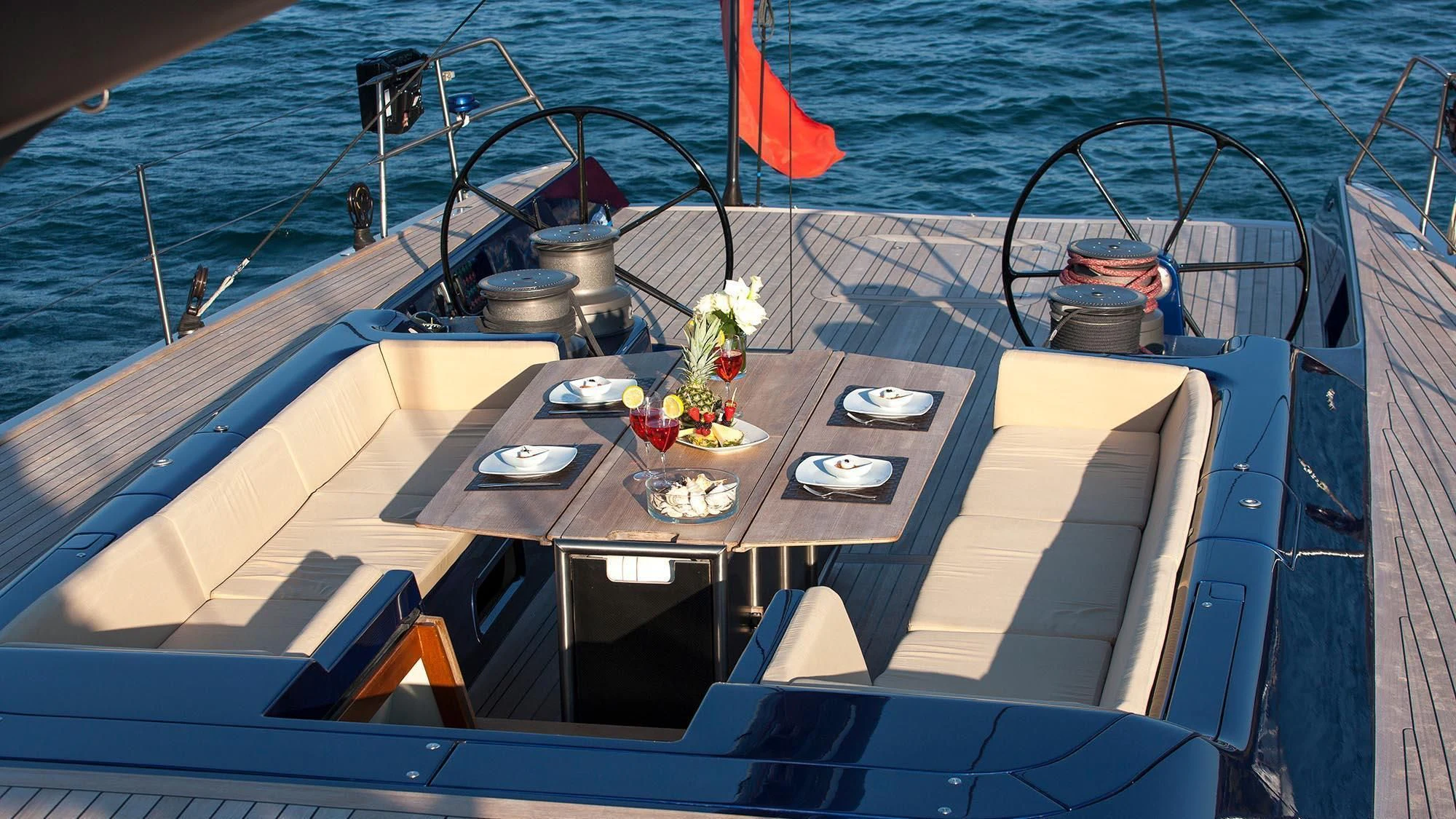 a boat on the water aboard INTI CUBE Yacht for Sale
