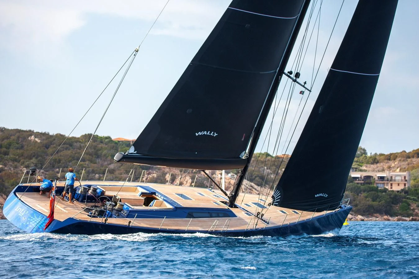 a sailboat with a large sail aboard INTI CUBE Yacht for Sale