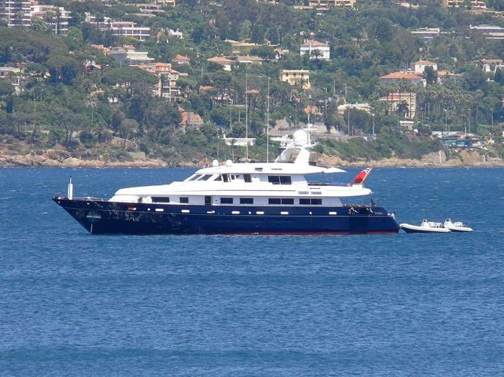 a boat in the water aboard ASTRA ULTIMA Yacht for Sale