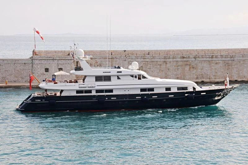 a boat in the water aboard ASTRA ULTIMA Yacht for Sale