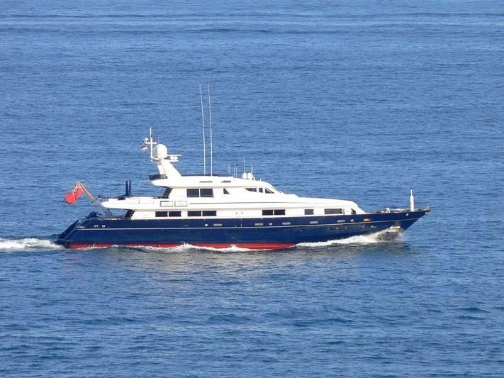 a boat on the water aboard ASTRA ULTIMA Yacht for Sale