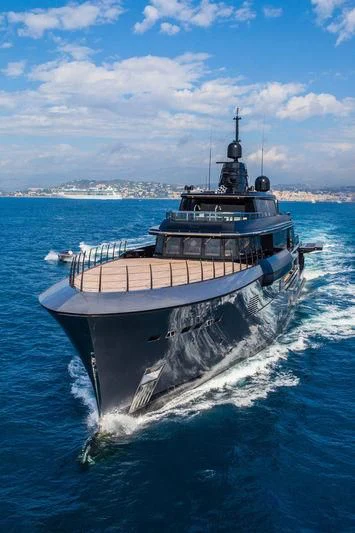a large ship in the water aboard ATLANTE Yacht for Sale