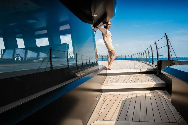 a person on a boat aboard ATLANTE Yacht for Sale
