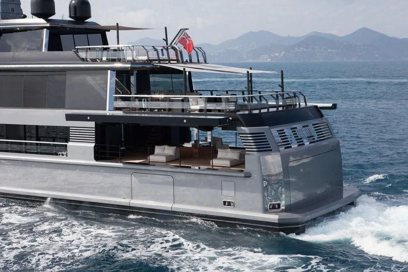 a large boat in the water aboard ATLANTE Yacht for Sale