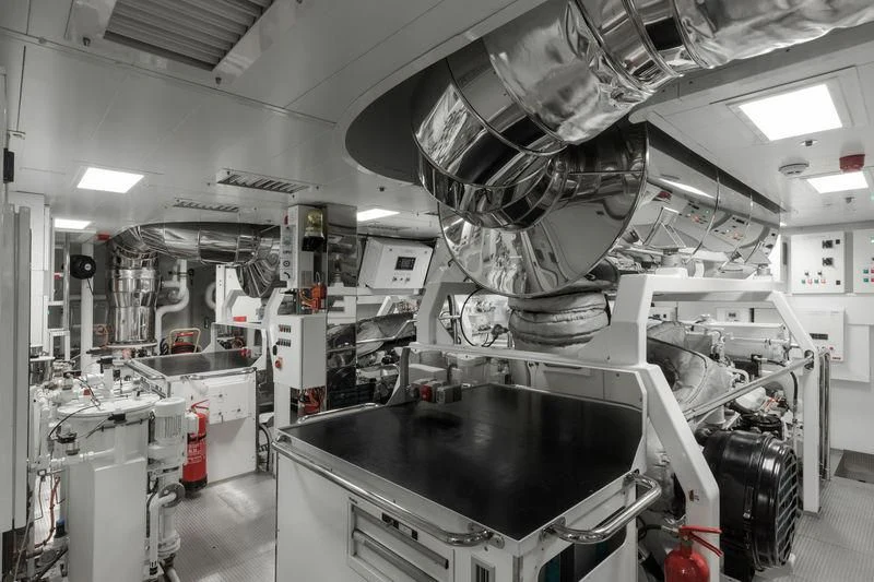 a room with machinery and equipment aboard ATLANTE Yacht for Sale