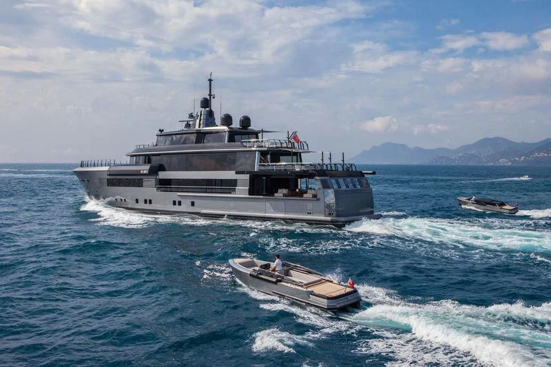a boat and a boat in the water aboard ATLANTE Yacht for Sale