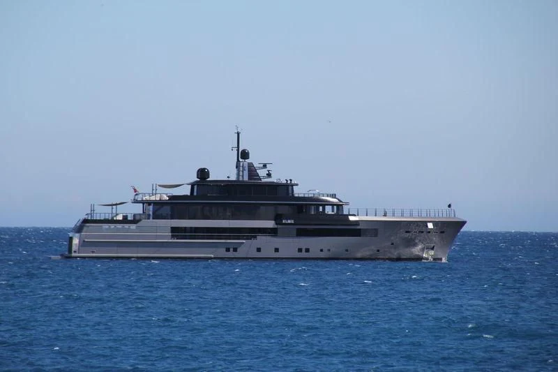 a large ship in the water aboard ATLANTE Yacht for Sale