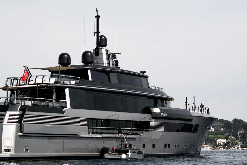 a large ship in the water aboard ATLANTE Yacht for Sale