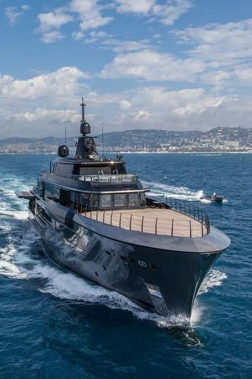 a large boat in the water aboard ATLANTE Yacht for Sale