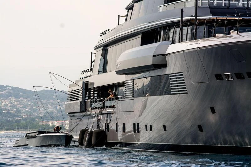 a large boat in the water aboard ATLANTE Yacht for Sale