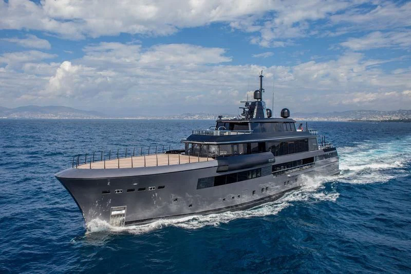 a large boat in the water aboard ATLANTE Yacht for Sale