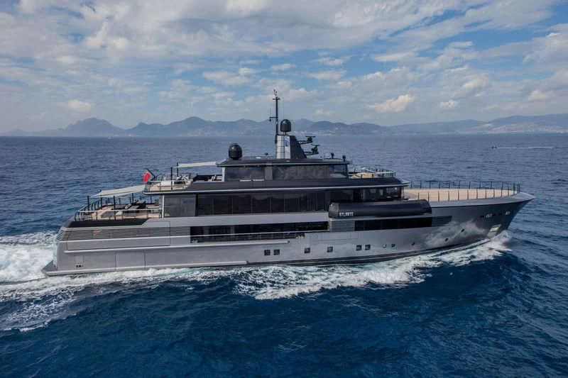 a large boat in the water aboard ATLANTE Yacht for Sale