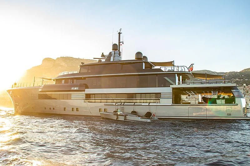 a large ship on the water aboard ATLANTE Yacht for Sale