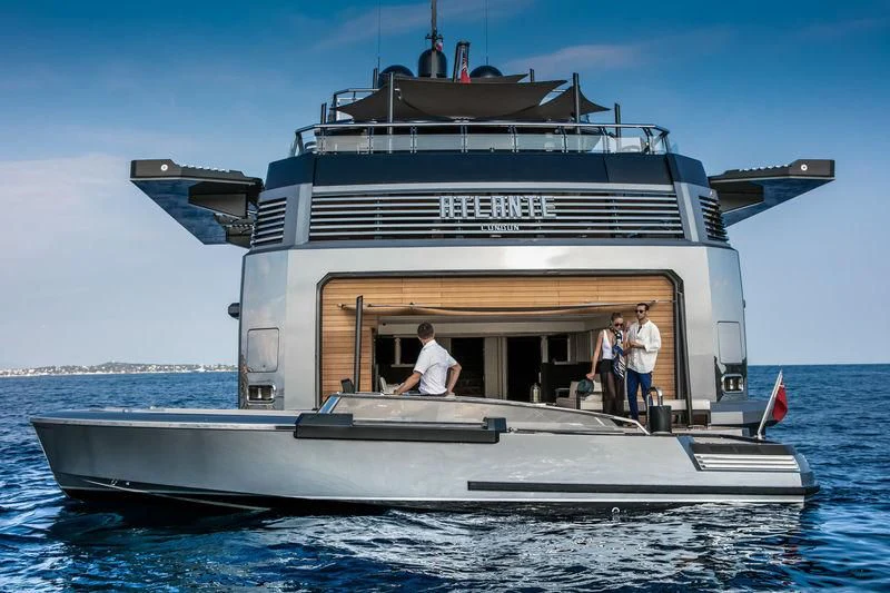 a boat with people on it aboard ATLANTE Yacht for Sale
