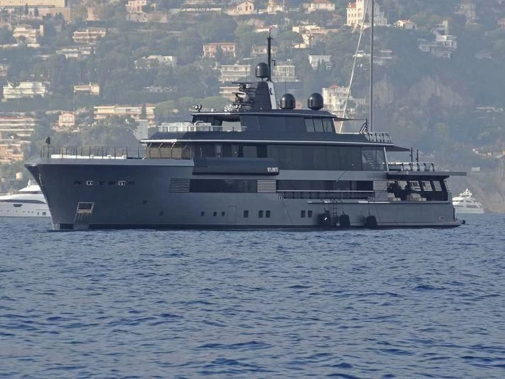a large ship in the water aboard ATLANTE Yacht for Sale