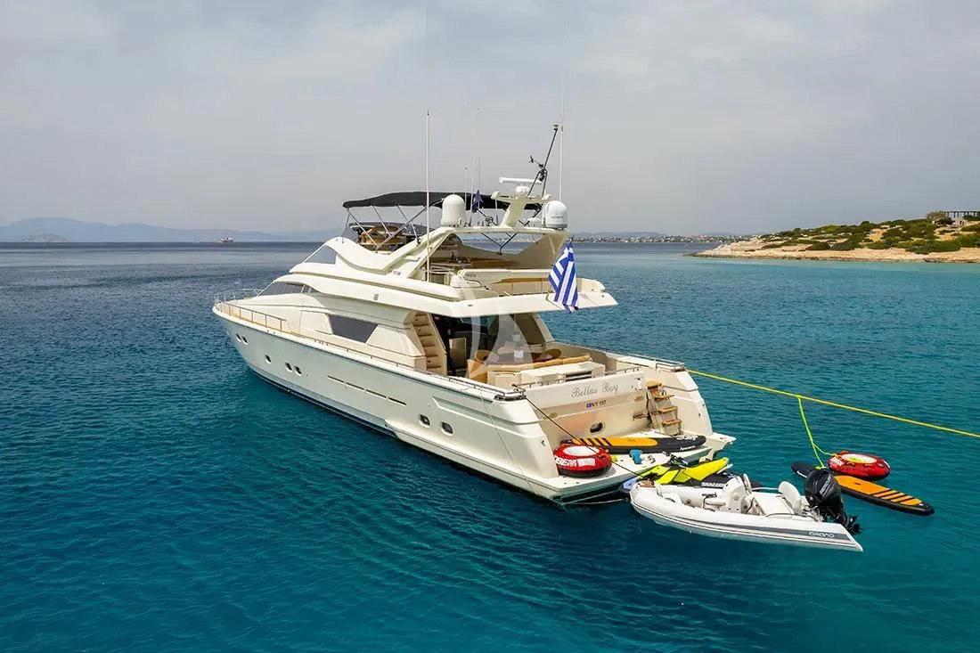 a boat on the water aboard BELLAS BOY Yacht for Sale