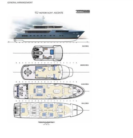 diagram aboard ASCENTE Yacht for Charter