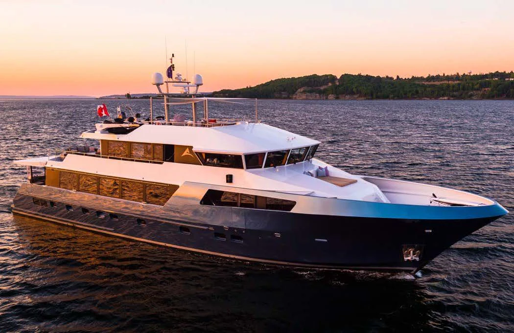 a boat on the water aboard ASCENTE Yacht for Charter