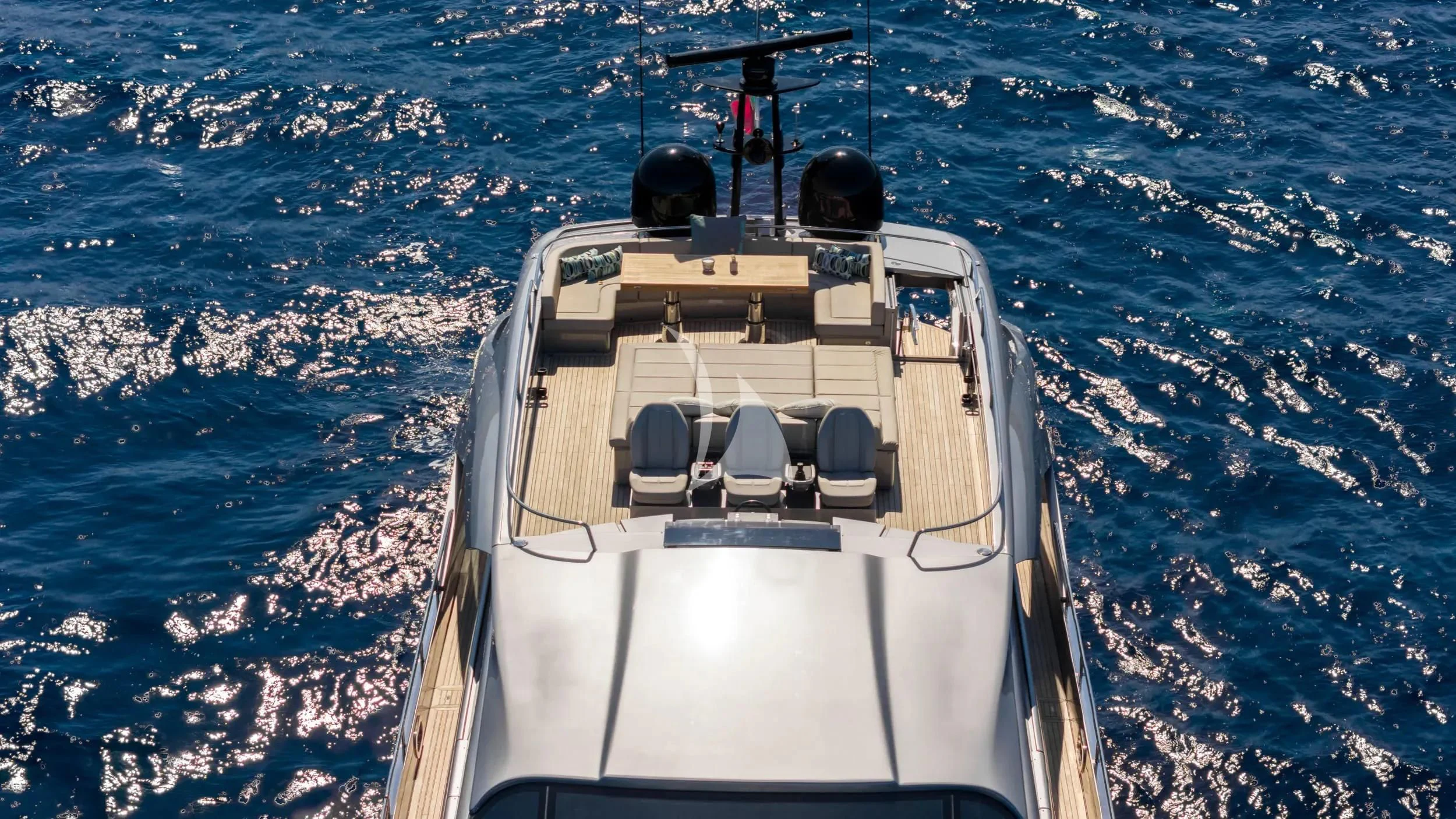 a view of a space shuttle from the top of a planet aboard JUST 4 Yacht for Sale