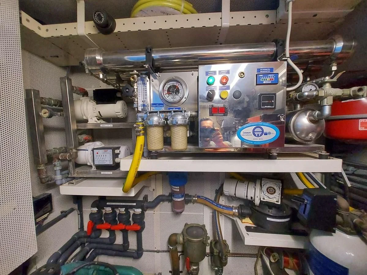 a close-up of a machine aboard LADY ROSE Yacht for Sale
