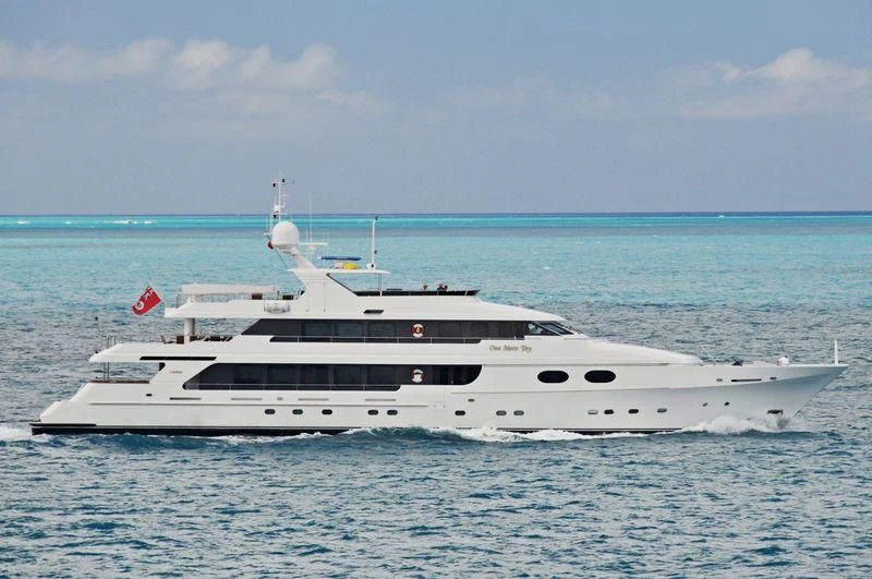 a white yacht in the water aboard POPEYE Yacht for Sale