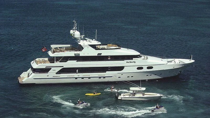 a large white ship in the water aboard POPEYE Yacht for Sale