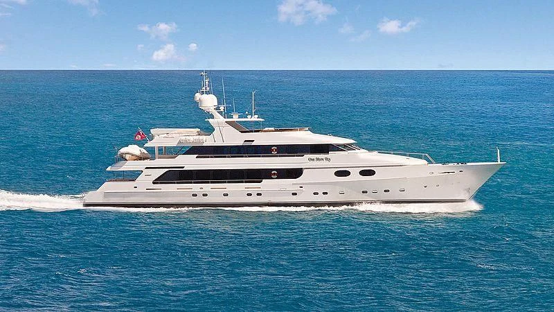 a white yacht in the water aboard POPEYE Yacht for Sale