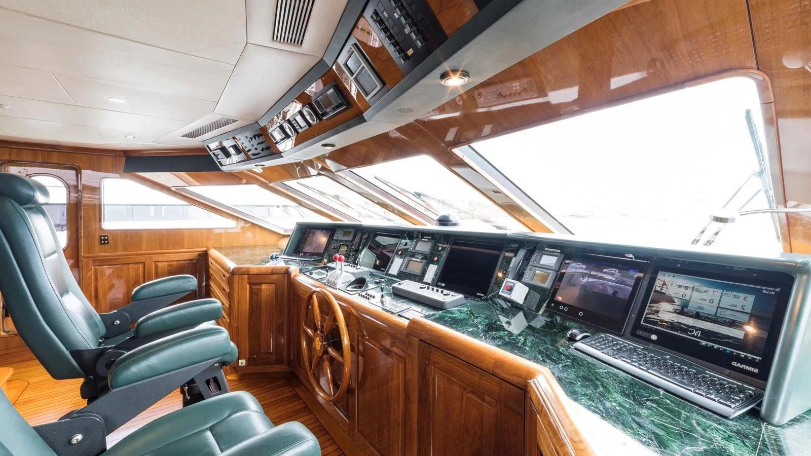 inside of a vehicle with computers aboard POPEYE Yacht for Sale