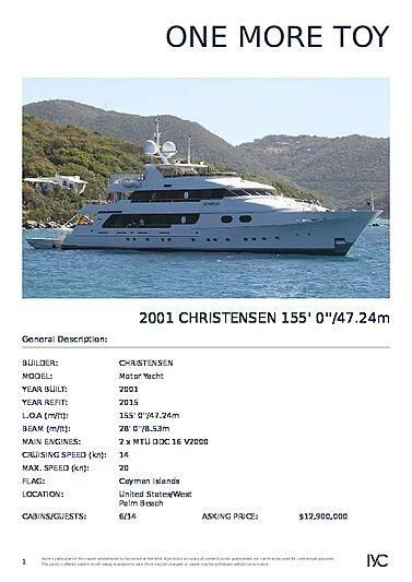 website aboard POPEYE Yacht for Sale