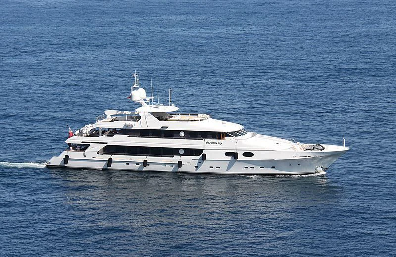 a white yacht in the water aboard POPEYE Yacht for Sale