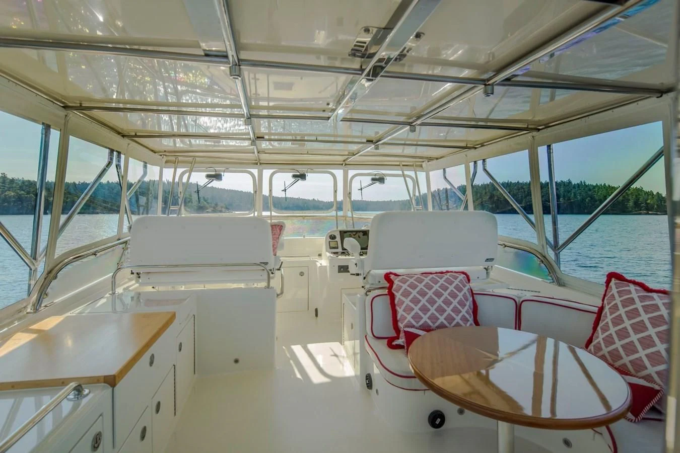 inside of a boat aboard REVELRY Yacht for Sale