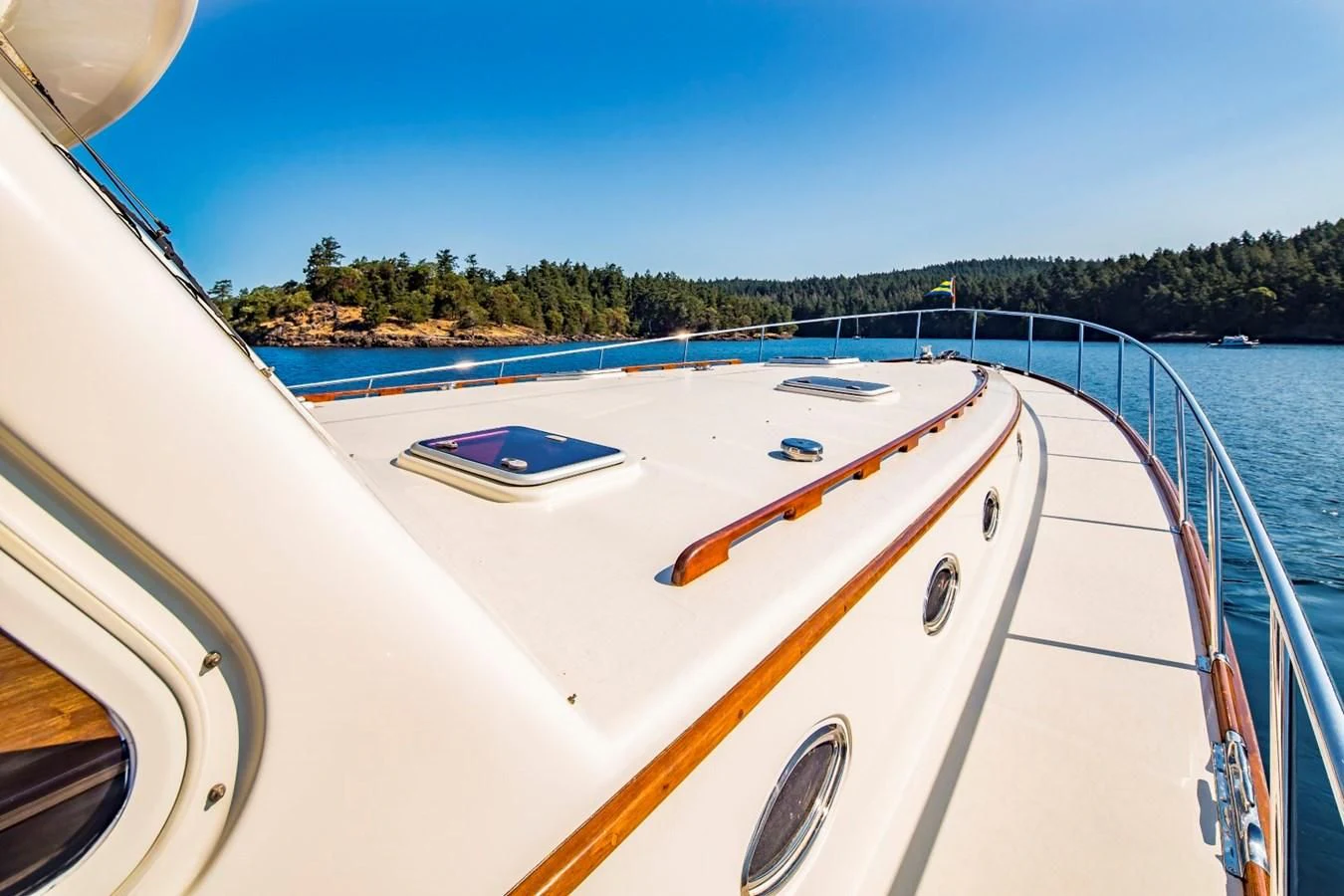 a boat on the water aboard REVELRY Yacht for Sale