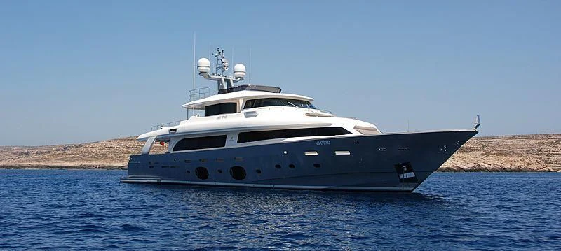 a boat in the water aboard SEVENTH SENSE Yacht for Charter