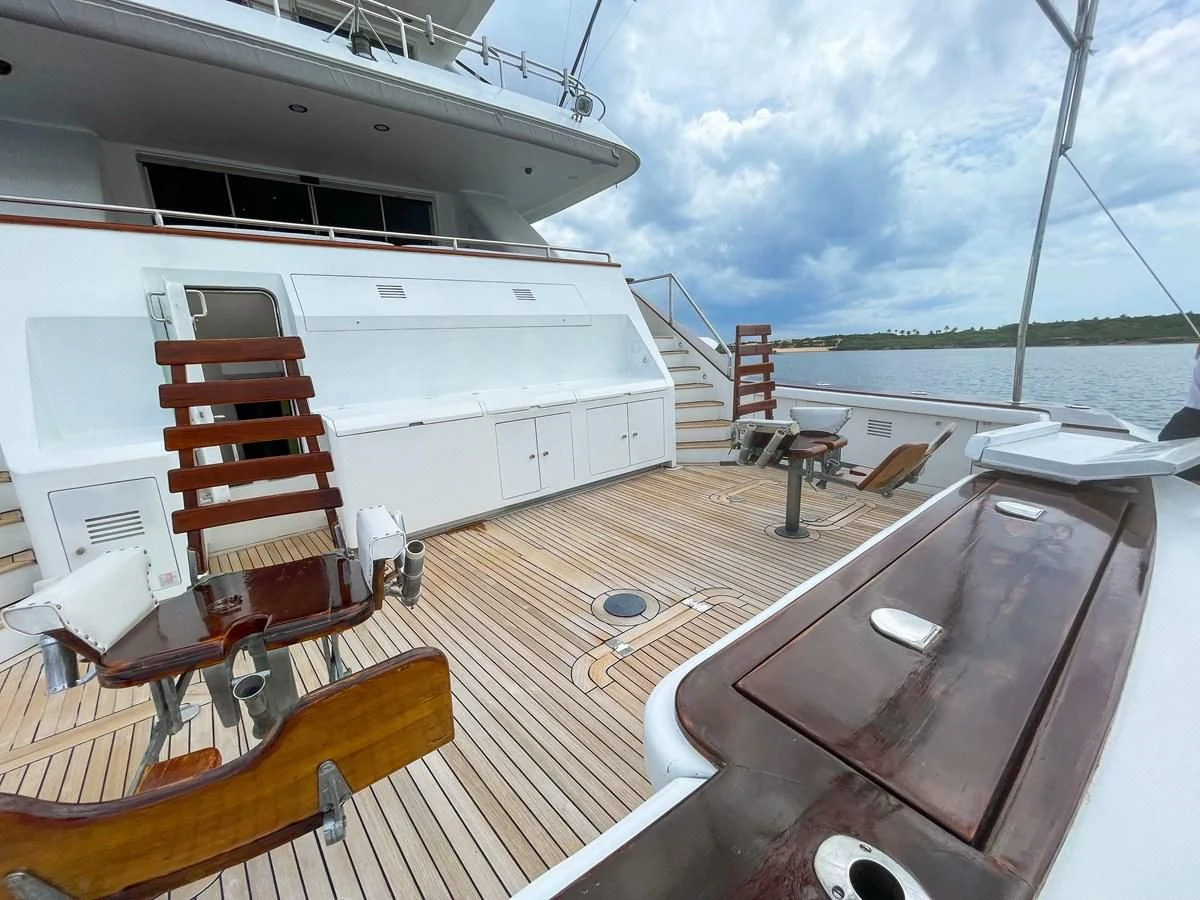 a boat on the water aboard OBSESSIONS Yacht for Sale
