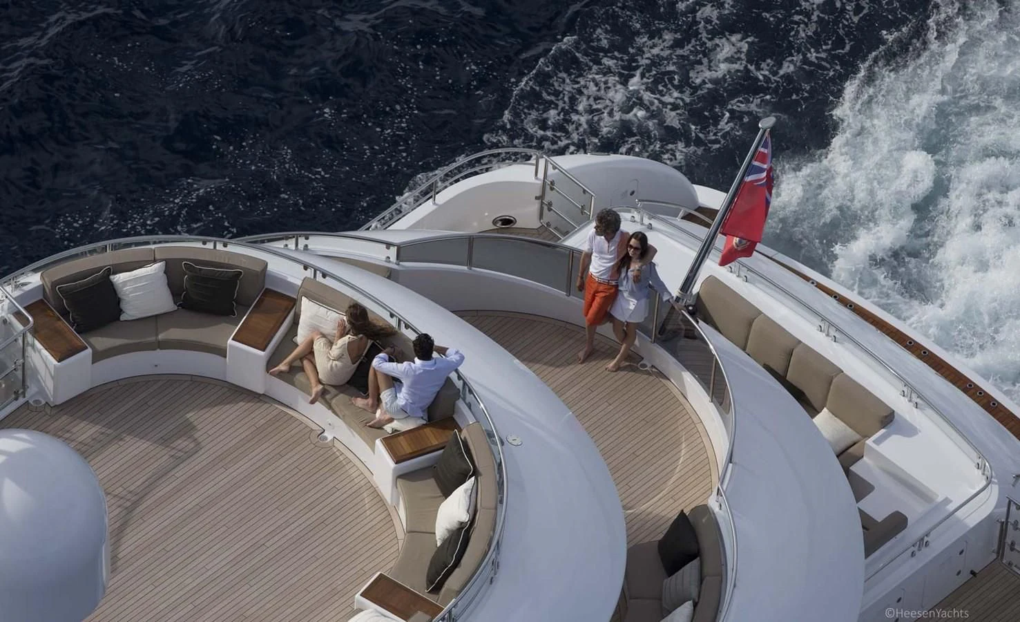 a boat with people on it aboard ASYA Yacht for Sale