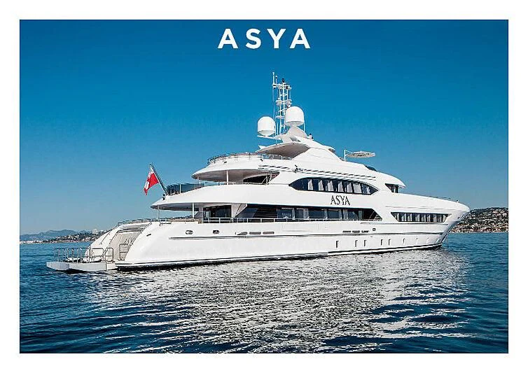 a large white ship aboard ASYA Yacht for Sale
